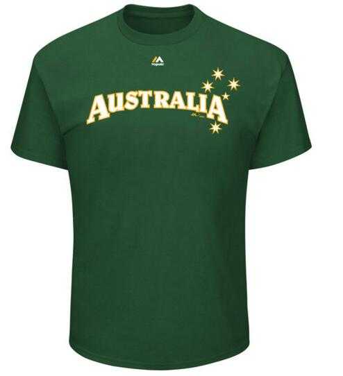 Australia Baseball Majestic 2017 World Baseball Classic Wordmark T-Shirt Green,We sell and wholesale Australia Baseball Majestic 2017 World Baseball Classic Wordmark T-Shirt Green on line form chian!
